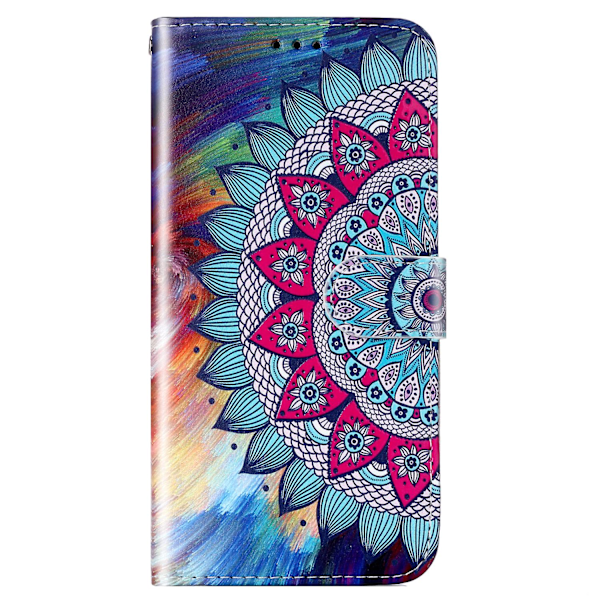 Fodral i PU-läder + TPU-plånbok med mönstertryck till Oppo A98 5g Mandala Flower