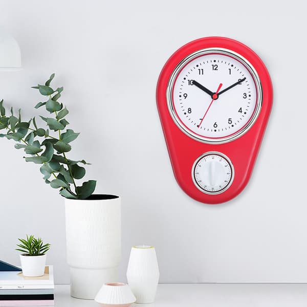 Vægure og Timere - Ure med Timerfunktion Bright red