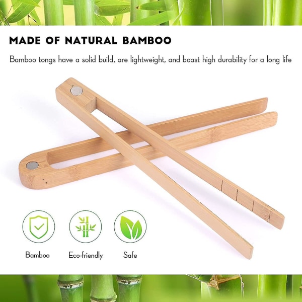 2-delad magnetisk bambu brödrostång, 8,7 tum