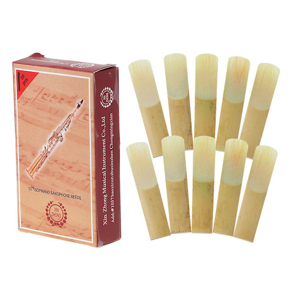 10 st Bb Sopransaxofon Reeds Sax Reeds Styrka 2.5 Musikinstrument