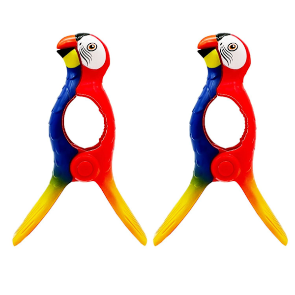 2 st klädnypor med stark klämkraft och återanvändbar design Red & Blue