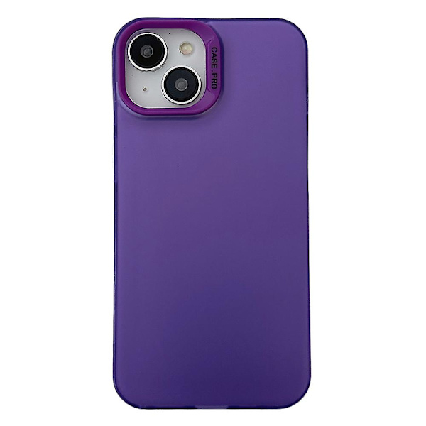 Läpikuultava mattapuhelimen kuori iPhone 14 Plus -puhelimeen, Tpu+pc-materiaalista valmistettu iskunkestävä takakansi Purple