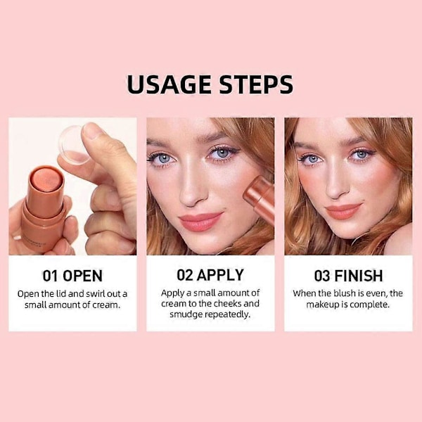 Multifunksjonell sminkepinner øyenskygge highlighter perlepulver blush