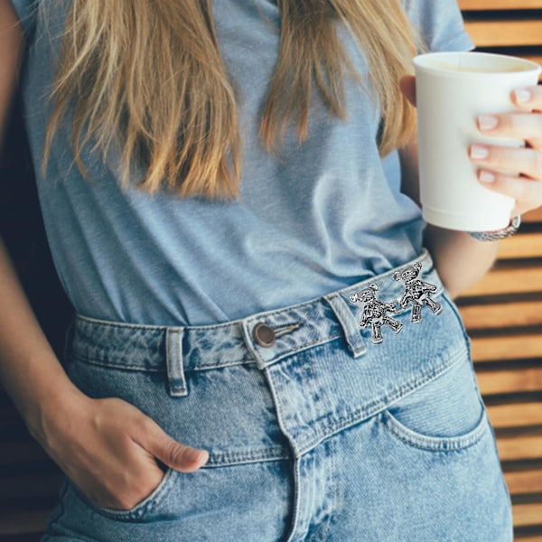 2 stk. Jean-knapnåle - Perfekt pasform - Øjeblikkelig knap til jeans til matchende kjole 5