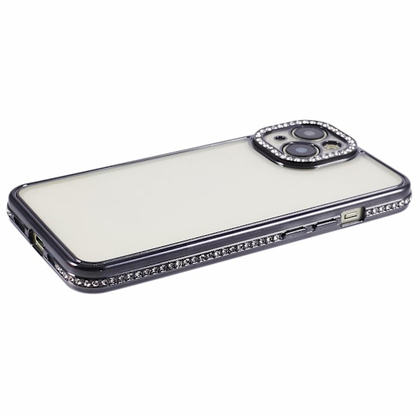 Beskyttende deksel med rhinestones til iPhone 14 - TPU - Slank telefondeksel Black