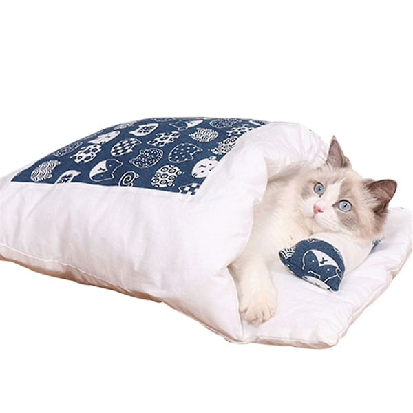 Warm Cat Sleeping Bag Removable Cat Bed Winter Warm Cat House Small Pet Bed