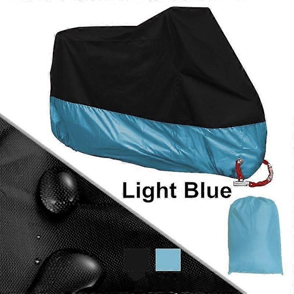 190T Moottoripyörän Suojapeite Vedenpitävä Ulkokäyttöön Lumitiivis black XL