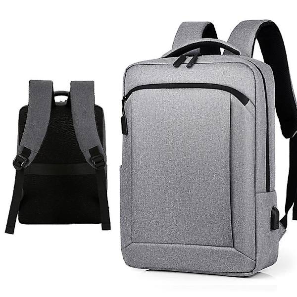 Ryggsäck män vattentät dator student portfölj axelväska Light gray