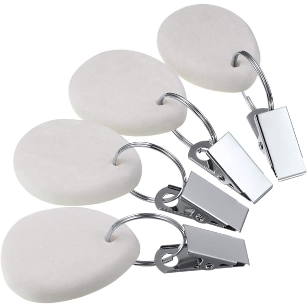 12 bordsduksvikter bordsdukspendant tårformade bordsduksvikter sten bordsvikter White 4*6cm