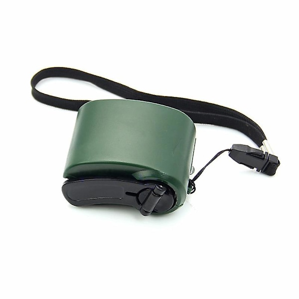 Håndsving-oplader Mini Kompakt Manuel Generator Mobiltelefon Nødoplader Usb-oplader green