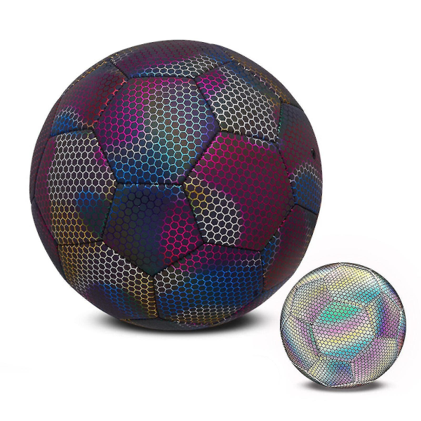 Glow-in-the-dark Fotball Størrelse 4 & 5, Lysende Ball For Nattkamper Og Trening Multicolor Black 5