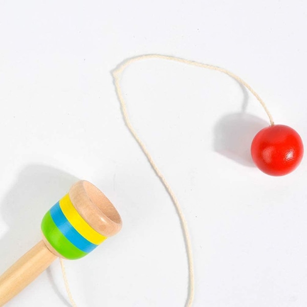 2 stk Mini Tre Catch Ball, Catch Ball Hånd-Øye Koordinasjon Pedagogiske Leker Kendama Spill Flott For Barn Pedagogiske Leker