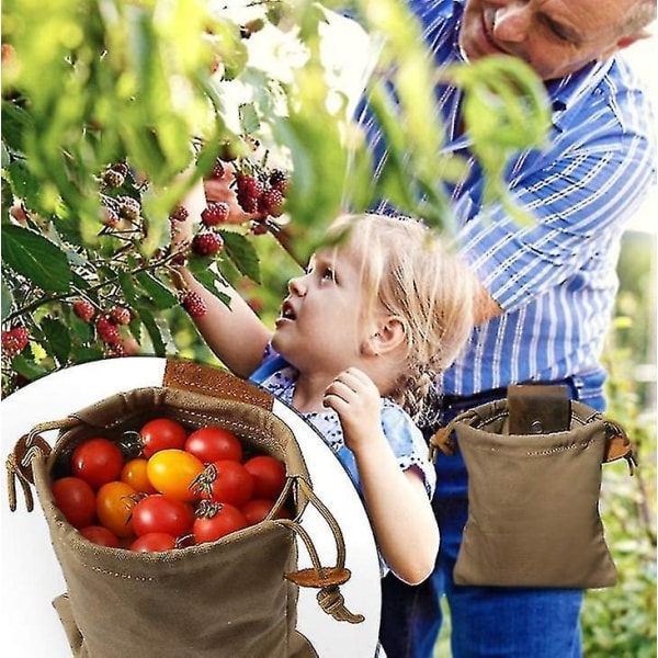 Utendørs Fôring Bag Fruktplukking Bag Midjehengende Jungel Oppbevaringspose 5. mai 31 Black