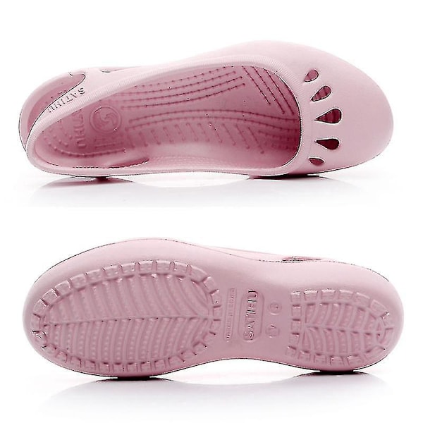 Dame Strandsko Sandaler Tøfler Dame Tøfler Jelly Sandaler Sklisikre Vanntett Hagesko Pink W9(39-40)