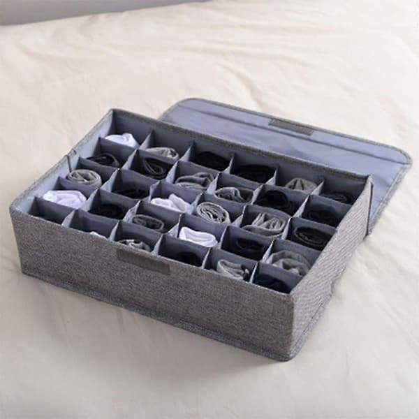 Pladsbesparende 2-delt foldbar skuffeorganisator til små accessories