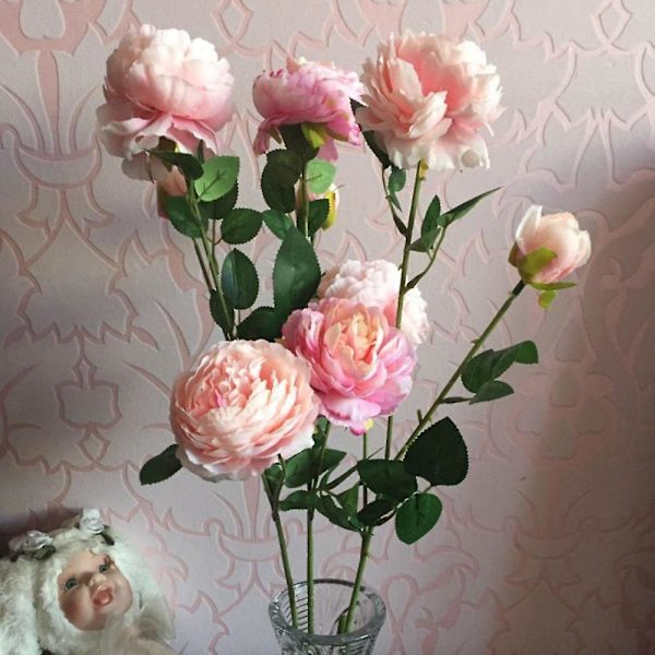 3 Hoder Kunstige Blomster Peonbukett Silkeblomster Brudebukett Høst Levende Kunstige Blomster Til Vi