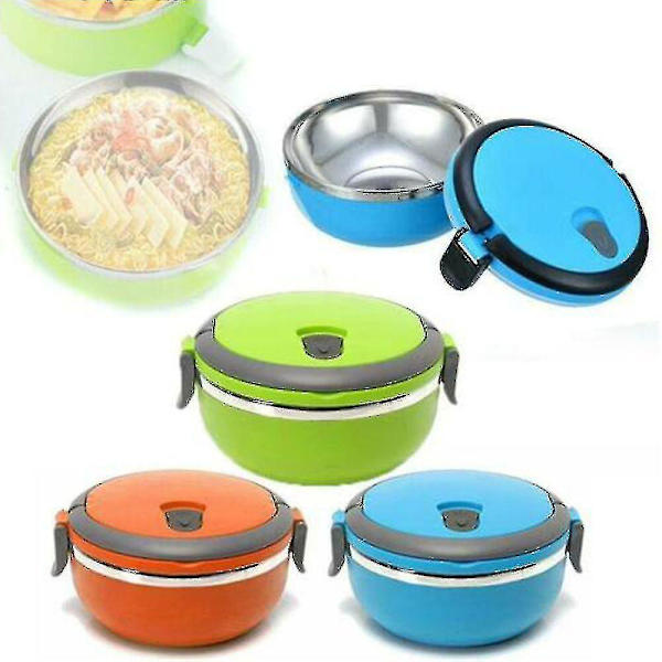 Varm mat termos i rostfritt stål lunchlåda termos vakuumisolerad resebar Single layer orange