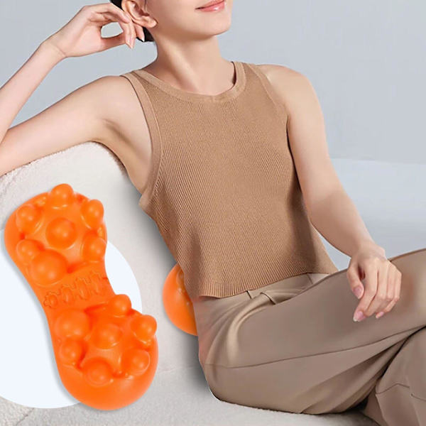 Shiatsu-niskamassage-tyyny vyötärön veto selkähieroja Shiatsu-hieronta kohdunkaulan selkäranka lannetuki tyyny koti kannettava -GSL orange