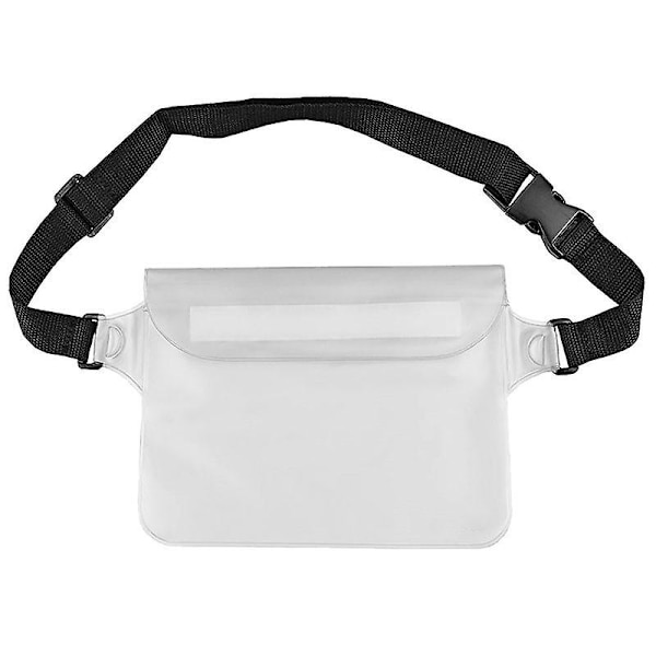 Vandtæt Fanny Pack, Justerbar Tør Fanny Taske Vandtæt Taljepose med Taljerem til Bådsejlads Svømning-X ZD B2 EE White