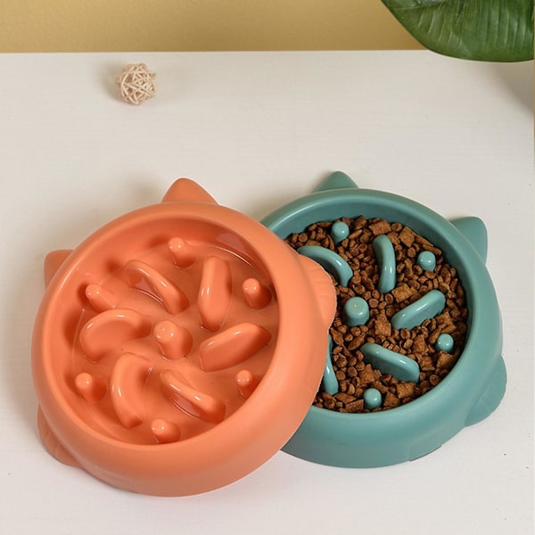 Hundskål Långsam utfodring Anti Chock PP Material Valp Mat Dispenser Matningsskål Husdjur Tillbehör