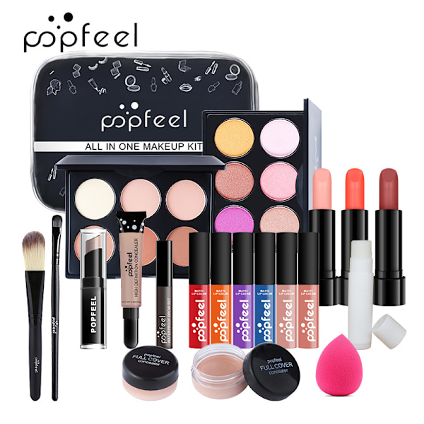 POPFEEL Makeup Sæt til Begyndere, Makeup til Piger KIT002 20pcs