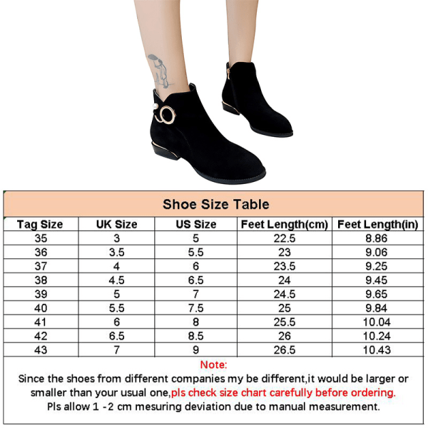 Women's Fashion Ankle Boots Pointed Toe Casual Shoes with Zipper Black Fur Lined,43