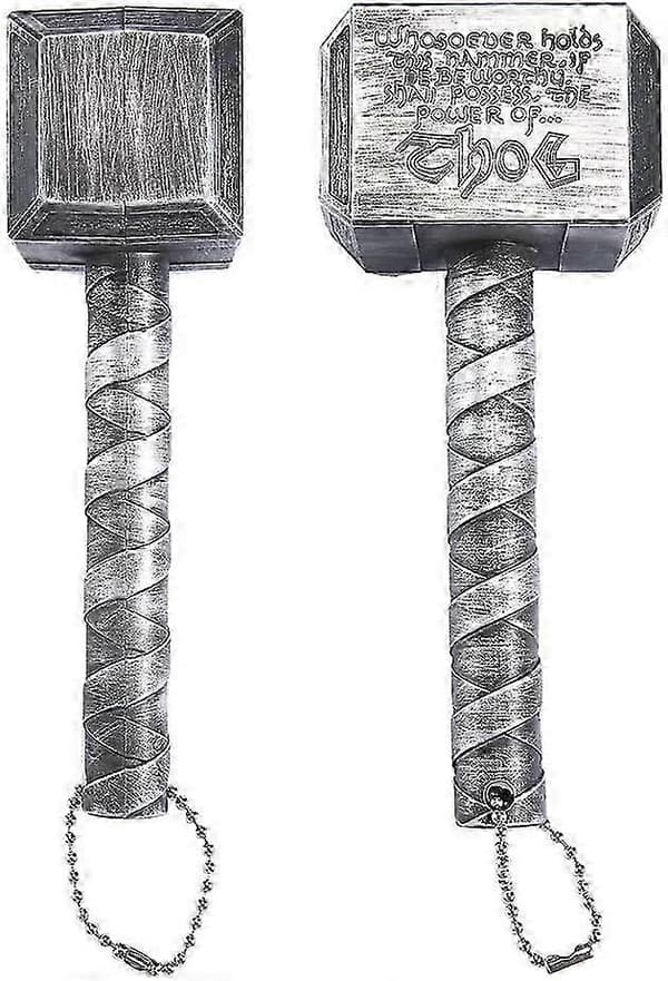 Thor Hammer proptrækker Elegant barværktøj til vin- og ølelskere (sølvfinish)