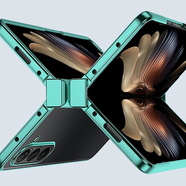 För Samsung Galaxy Z Fold5 Galvaniserat Trefaldigt Set Mobiltelefonfodral Green