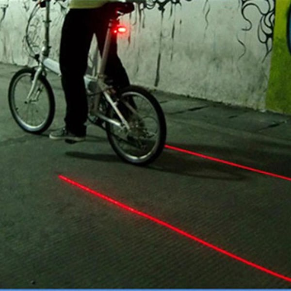2/4 st Cykel bakljus laser cykel ljus bakre Vattentät LED belysning blixt Säkerhetsvarning Cykel bakljus mtb Cykeltillbehör Red 2pcs