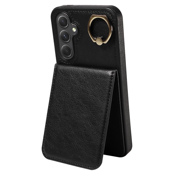 Korthållare Anti-fall Skal Pu Läder+tpu Skal Fodral För Samsung Galaxy A54 5g Black