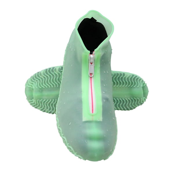 Vanntett sko-trekk med glidelås Mint green (white zipper version) L (size 39-42)