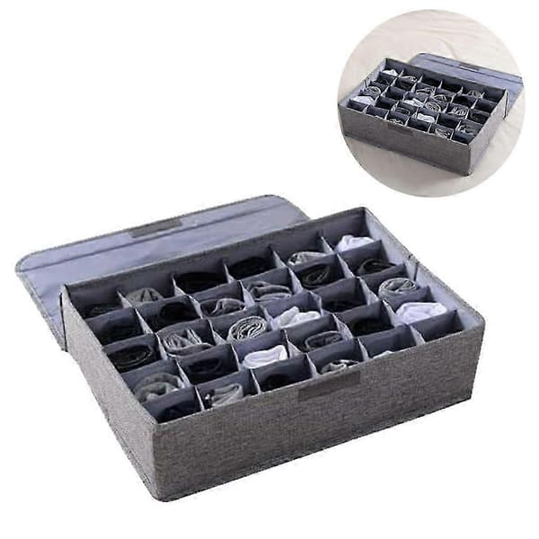 Pladsbesparende 2-delt foldbar skuffeorganisator til små accessories