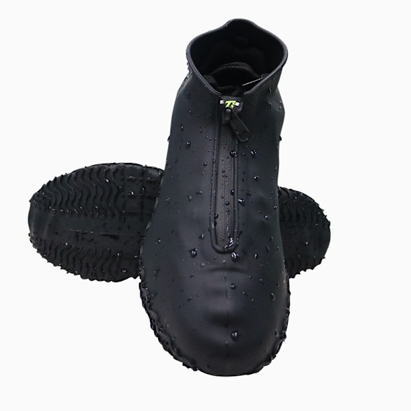 Vanntett sko-trekk med glidelås Black (zipper version) L (size 39-42)