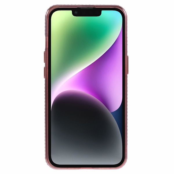 Skyddande skal till iPhone 14 med dekorativa strass i TPU, smalt Rose Gold