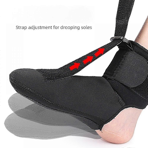 Fotledsstöd för Droppfot - Justerbart Nattstöd för Plantar Fasciit och Droppfotsortos M 40-44
