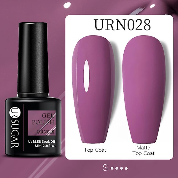 UR SUGAR 15ml forlengelse neglelakk kamuflasje naken rosa semi permanent UV hard gel negler finger forlenge akryl lakk URN028