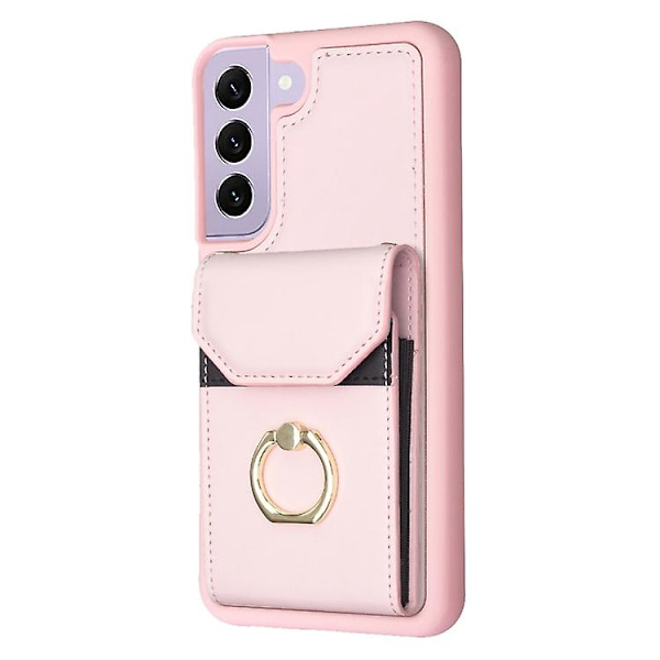Samsung Galaxy S22+ 5g Bf29 Organ Card Bag Ring Holder -matkapuhelinkotelo Pink