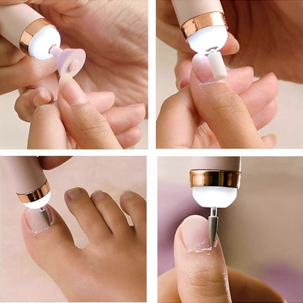 Portabel Elektrisk Nagelfilverktygssats Akryl Manikyr Penna Pedikyr Maskin, 100% Ny Pink