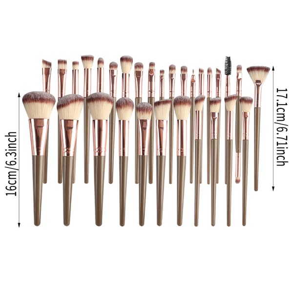 67-dele Kaffebrun Mode Makeup Børstesæt (30 stk.) - Blush & Makeup Værktøjer 30 makeup brushes