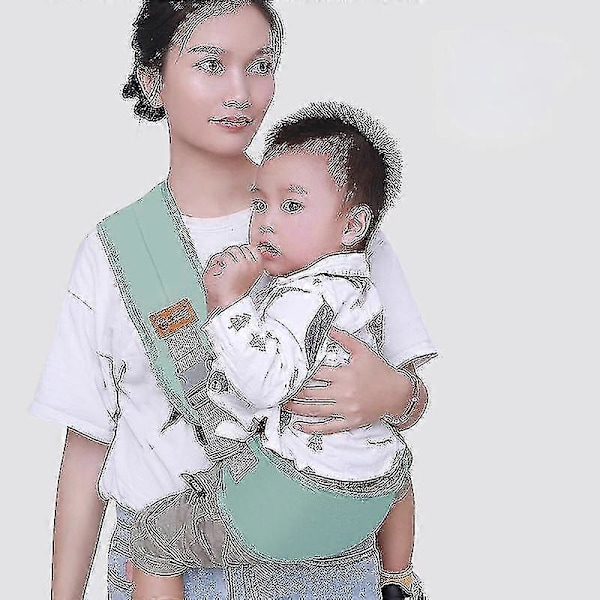 Justerbar Babysele Wrap Babybärare Mjuk Wrap Sele För Nyfödda Babybärare Halsduk Toddler Babysele Wrap Selar Green