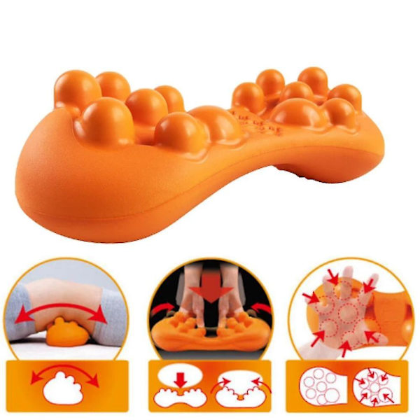Shiatsu-niskamassage-tyyny vyötärön veto selkähieroja Shiatsu-hieronta kohdunkaulan selkäranka lannetuki tyyny koti kannettava -GSL orange