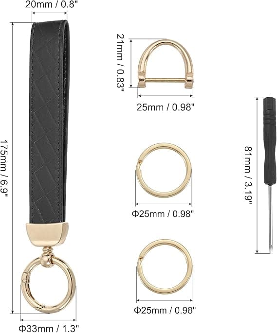 Nyckelring med läderarmband, nyckelring