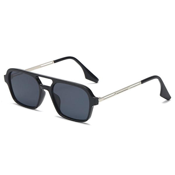 Ubiuo Neliönmuotoiset Polarisoidut Aviator-aurinkolasit Naisille Miehille Vintage Aurinkolasit 90-luku 70-luku Sävyjä Black frame black and gray film