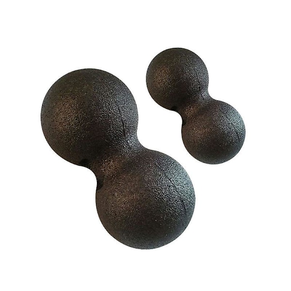 2-delt rullende fascia bold dobbelt bold massage bold 8cm, 12cm (sort)