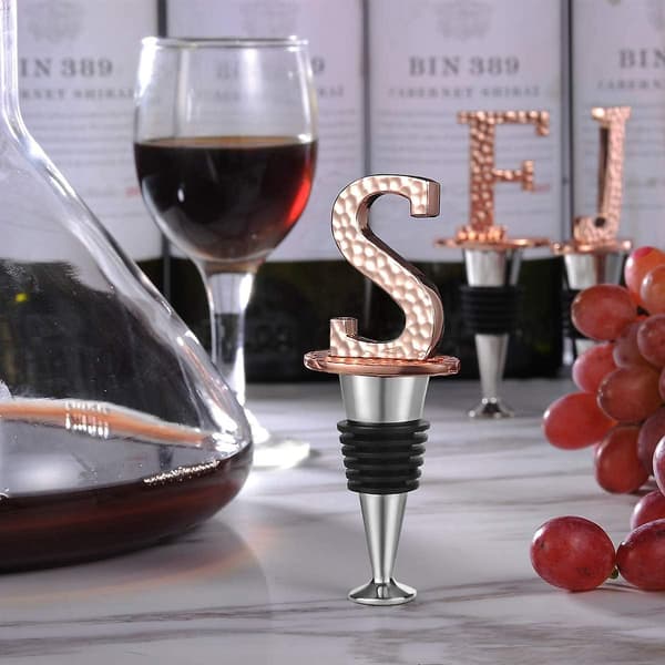Prosecco-stopper, initialflaskestopper, bokstav S