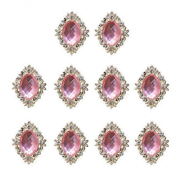11x 10 Stykker Glitrende Diamant Rhinestone Flatback Knapp Dekorasjoner