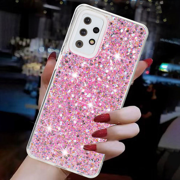 For Samsung Galaxy A23 4G/ A23 5G (Global) Slim-Fit Glittery Powder Decor Phone Cover Epoxy TPU Phone Case Pink