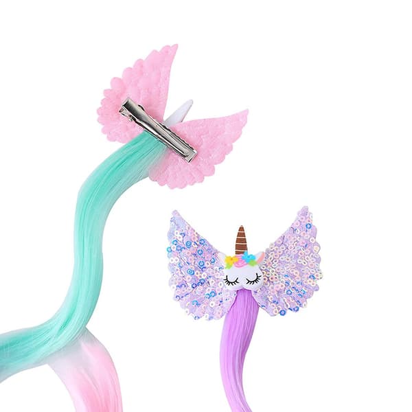 Unicorn hårklips med gradientfarge