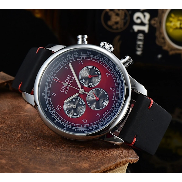 UNION GLASHUTTE SA Watch for Men Quartz Wrist Watches Man Watch Sports Waterproof Leather Casual Men's Watches