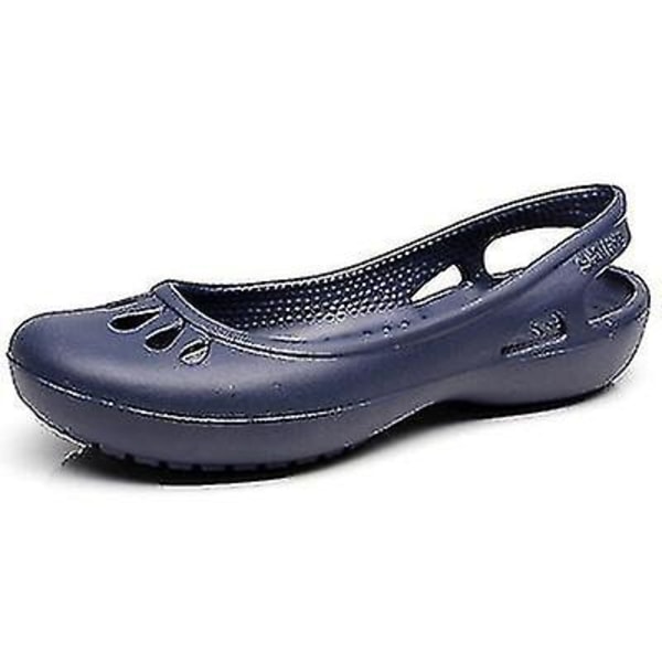 Dam Beach Skor Tofflor Dam Clogs Jelly Sandaler Halkfria Vattentäta Trädgårdsskor Navy W6(36)